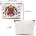 thumbnail image 2 of Bolsas de maquillaje de lona, ​​bolsa de cosméticos, estuche multiusos, termoadhesivo, cremallera, sublimación, bolsa, monedero, neceser de viaje, 2 of 9