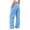 Blue, variant on Spazoro Girls Cargo Sweatpants with Multi-Pockets, Solid Color Fall Loose Fit Elastic Waist Casual Wide Leg Pants for Little Big Kids Khaki Size 4-5T
