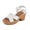 White, variant on Cushionaire Women's Rosie Cork Wedge Sandal Memory Foam