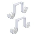 thumbnail image 1 of AMERTEER 2Pcs Aluminum Alloy Single/Double Curtain Pole Bracket Drape Rod Track Holder, 1 of 8
