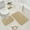 Beige, variant on Gosuguu 2-Piece Non-Slip Absorbent Bathroom Floor Mat Set with U-Shape and Rectangular Rugs, Solid Color Polyester Fiber