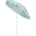 thumbnail image 1 of Outsunny Parasol de Plage Rond de 6 Pi avec Mécanisme d'Inclinaison, Vert à Rayures, 1 of 7