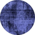 thumbnail image 1 of Ahgly Company Indoor Round Abstract Blue Modern Area Rugs, 5' Round, 1 of 4