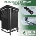 40 Gal(150L) High Grade Large Laundry Basket with Wheels, Rolling ...