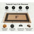 thumbnail image 7 of A1HC Natural Coir Monogrammed Entrance Door Mats, Durable Large Outdoor Rug, Non-Slip, Flock Doormat, Thin-Profile Heavy Duty Door Mat, Indoor Outdoor Front Door, High Traffic Areas, 18" X 30", 7 of 7