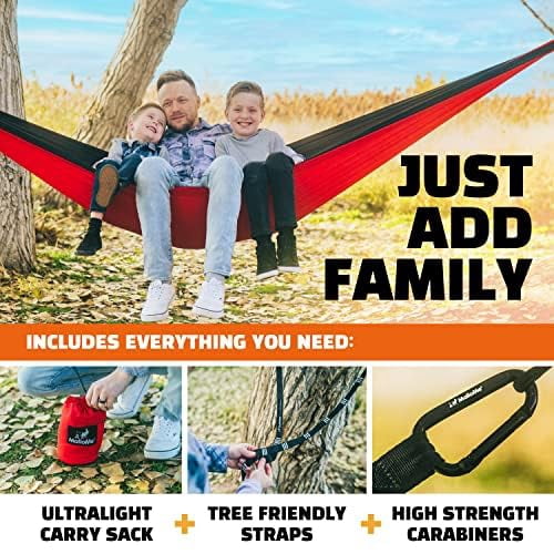 Camping Hammock For Adults & - Portable Hammocks Outside Hamacas Para Adultos Outdoor Single Double Two 2 Person Hamaca/hamacs/amacas Heavy Duty Tree Travel Hamock
