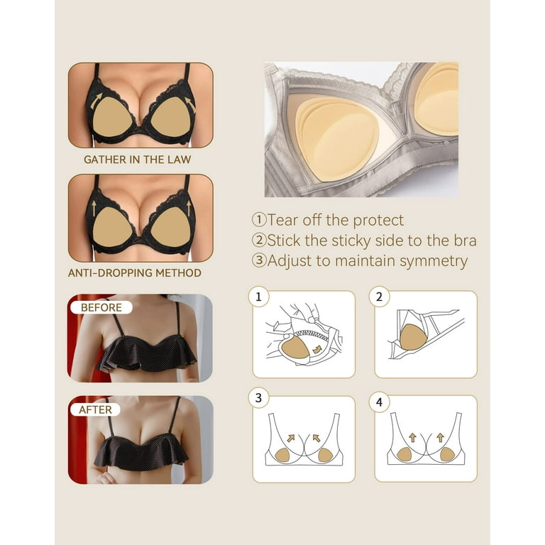 Silicone Bra Inserts For Enhancing Cleavage And Adding Volume, E Nude