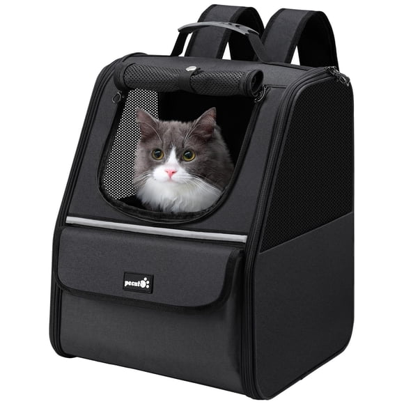 Pecute Cat Backpack Carrier, Small Dog Backpack Carrier, Pet Backpack Carrier for Cats Dogs Puppy Kitten, Cat Carrier Bag Carrying for Travel Hi