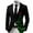 Green, variant on FUZHIQ Boys Christmas Print Blazer Jacket Long Sleeved Button Down Casual Holiday Party Formal Coat