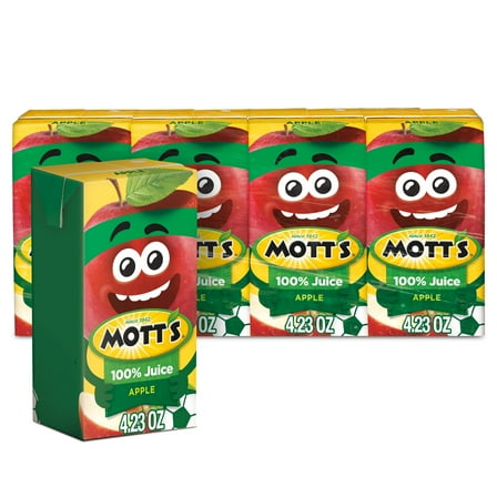 Mott's 100% Original Apple Juice, 4.23 fl oz boxes, 4 pack