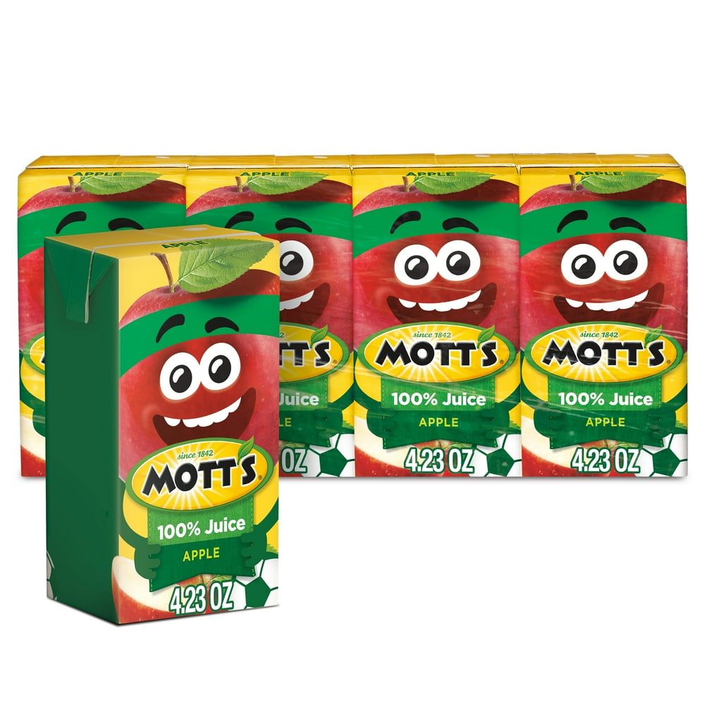 Mott's 100 Original Apple Juice, 4.23 fl oz boxes, 4 pack Walmart