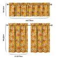 thumbnail image 3 of Rustic Vintage Curtains 36 Inch - 3 Panel Wildflower Farmhouse Set with Bohemian Floral Design, Rod Pocket Kitchen Window Drapes for Country Style, 3 of 3