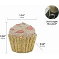 thumbnail image 2 of StyleSack Rhinestone Cupcake Clutch Purse for Women - Evening Bag, Bling Crystal Goblet Purse Luxury Pink Silver, 2 of 4