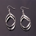 thumbnail image 1 of Sonducket Pendientes trenzados para mujer, pendientes elegantes de hoja hueca, decoración portátil, regalos, joyería para novia, cumpleaños, boda Ropa, zapatos y accesorios Miscelánea Plata Sonducket PS6950-02, 1 of 5