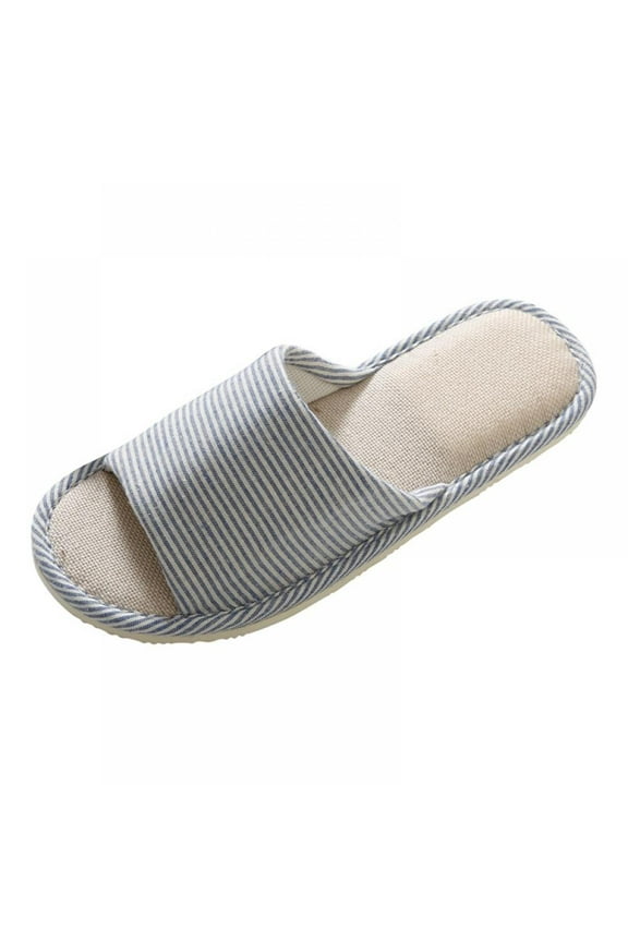 Wuffmeow Linen Indoor Home Slippers For Men And Women Home Garden Household Commodities Slippers