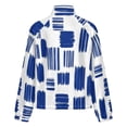 thumbnail image 6 of Jackets for Women Winter Coat Jackets Flannel Stand Collar Jacket(Abstract Blue Brush Stroke Pattern,Size:S-4XL), 6 of 7