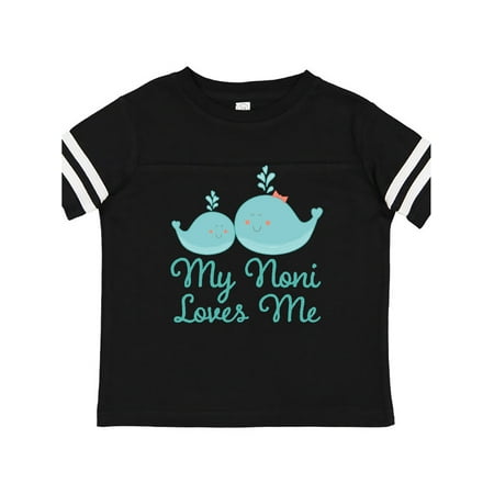 

Inktastic Noni Loves Me Grandchild Whale Gift Toddler Boy or Toddler Girl T-Shirt