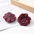 thumbnail image 1 of Cabezas de flores de seda para decoración de bricolaje | Materiales de artesanía floral de simulación realista | Pétalos de tela de seda artificial | Vino Rosado Verde Amarillo | 5,5 cm | Paquete de, 1 of 5