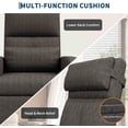 thumbnail image 5 of Power Recliner Chair with Electric Adjustable Back, USB Port and Side Pockets - Overstuffed Design, Brown, 5 of 5