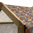 thumbnail image 4 of Waves Pet House, Hand Drawn Abstract Curvy Lines with Rainbow Colors Vintage Inspirations Flow Design, Outdoor & Indoor Portable Dog Kennel with Pillow and Cover, 5 Sizes, Multicolor, by Ambesonne, 4 of 4