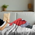thumbnail image 3 of Cars Soft Flannel Fleece Throw Blanket, Cartoon Red Car with Eyes Mouth and Hands with a Thumbs up Happy Image Print, Cozy Plush for Indoor and Outdoor Use, 70" x 90", Vermilion Lilac, by Ambesonne, 3 of 5
