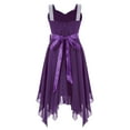 thumbnail image 3 of YONGHS Kids Flower Girls Sleeveless Formal Dress Party Asymmetrical Hem Ball Gown, 3 of 7