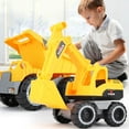 thumbnail image 3 of Baby Shining Car Toy Engineering Car Excavator Model Tractor Toy Dump Truck Model Classic Toy Vehicles Mini Gift for Boy, 3 of 8