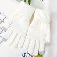 thumbnail image 2 of Grofry Women Gloves,1 Pair Winter Men Knitting Touch-screen Non-slip Gloves Warmer Mittens White, 2 of 6