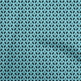 thumbnail image 1 of oneOone Rayon Turquoise Blue Fabric Geometrical Sewing Craft Projects Fabric Prints By Yard 56 Inch Wide, 1 of 4