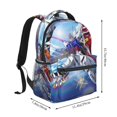 thumbnail image 2 of Mobile Suit Gundam Backpacks Lightweight Bookbags Casual Daypack For Travel Work Hiking, 2 of 6