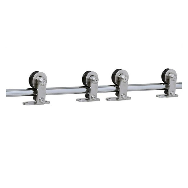 T-Shaped Stainless Steel Sliding Barn Door Hardware, Glass And Wood Sliding Door Hardware Kit For Double Door 4-16FT ,Long Lasting