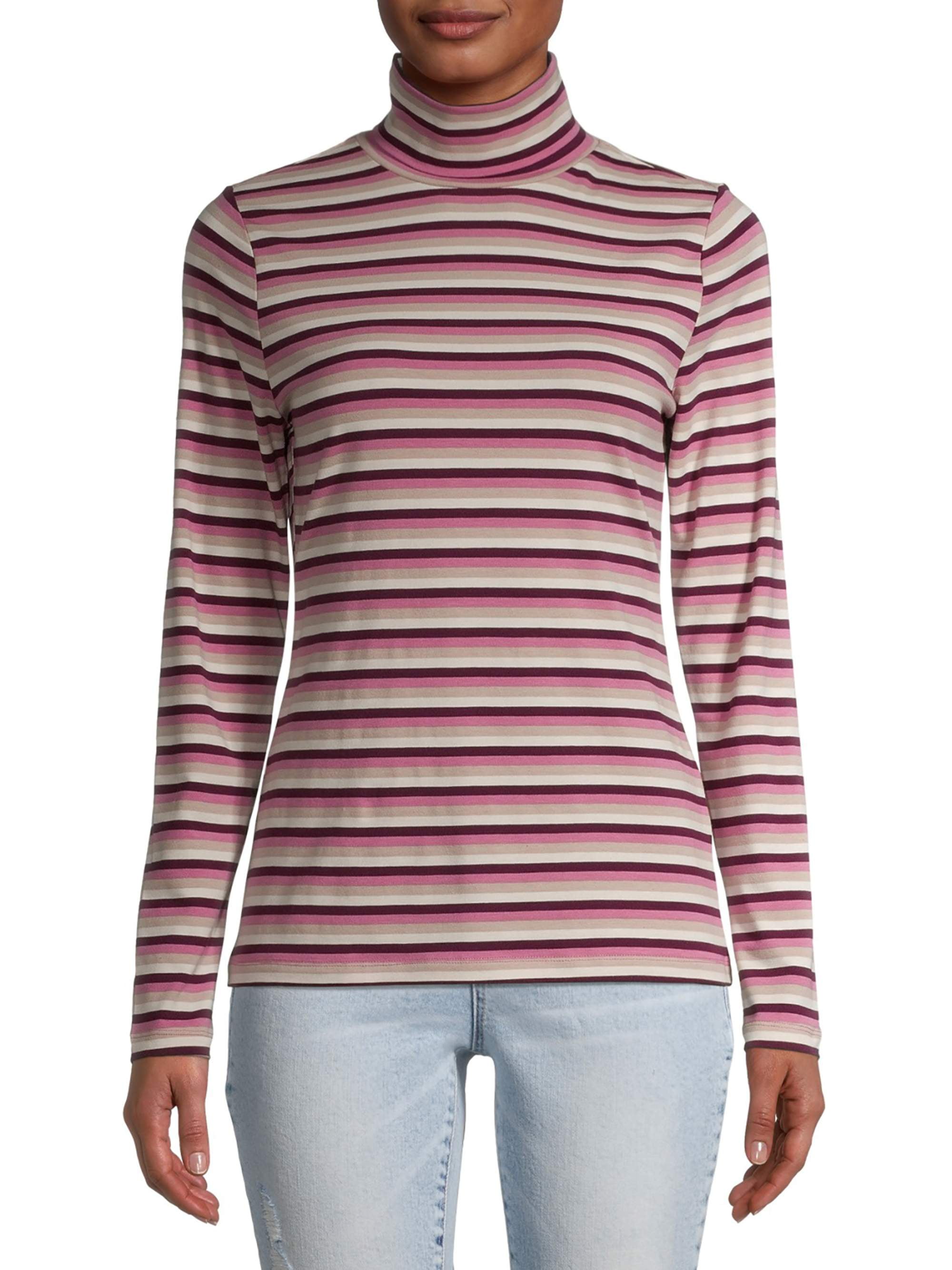 Time And Tru Womenâs Turtleneck Top - Walmart.com
