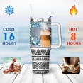 thumbnail image 4 of 40 Oz Boho Tumbler With Handle 40oz Boho Tumbler With Lid Straw Double Insulated Travel Coffee Mug Womens Boho Cup Gifts, 4 of 6