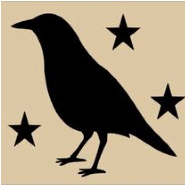 Plantilla de esténcil Primitive Crow de 4 capas