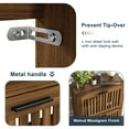 thumbnail image 5 of Demi Bonn 23" Shoe Cabinet Storage with 2 Flip Drawers, Wood Legs for Entryway, Freestanding Storage Racks Hidden Narrow Shoe Organizers, Walnut, 5 of 8