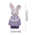 thumbnail image 3 of Aufmer Cute Mini Resin Bunny Figurine Easter Rabbit Statue Decorative Ornament For Tabletop Shelf Mantel Home Centerpiece Spring Holiday Party Favors Resin, Purple, 3 of 6