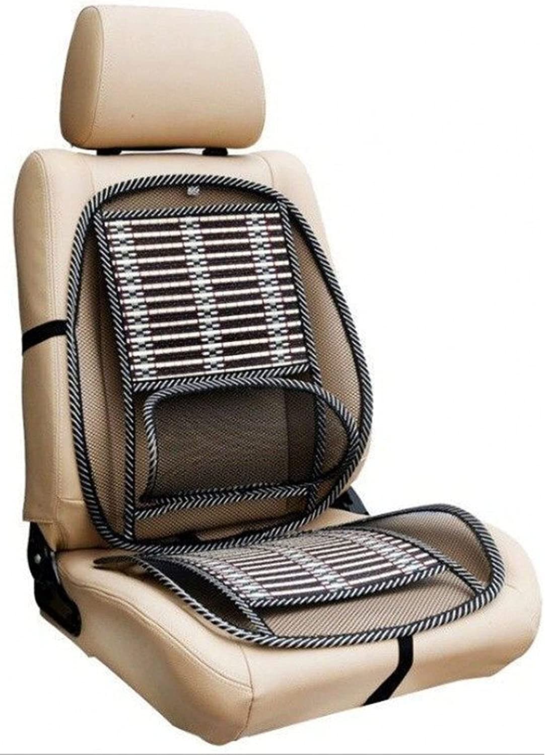 CoCopeaunt Bamboo Car Seat Covers Summer, Mesh Lumbar Support Car Seat