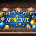 thumbnail image 6 of Balloon Decoration Appreciation Banner Colorful Theme Employee Recognition Glitter Design Event Decoration for Company Party Team Celebration Indoor Decoration, 6 of 7