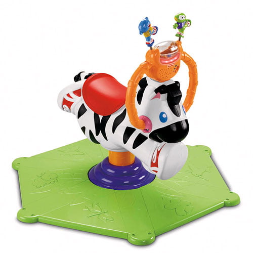 fisher price jump and spin zebra