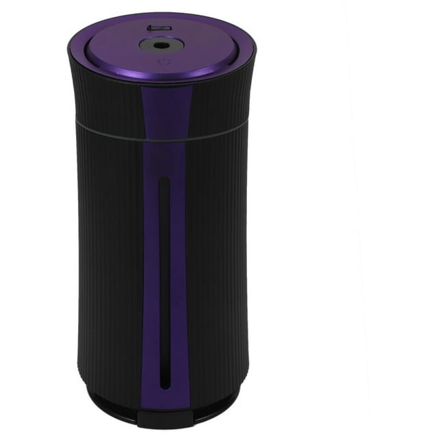 Humidificador con pulverizador USB grande y silencioso para el hogar, escritorio, oficina, más máquina de aromaterapia con aceite esencial, negro y morado