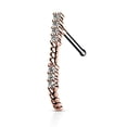 thumbnail image 1 of Nose Crawler Hugger Bone Stud CZ Paved Surgical Steel 20 Gauge, 1 of 10
