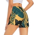 thumbnail image 3 of Goofa Cat Hiding In Potted Plants Printed Women 2 in 1 Running Shorts,Quick Dry Athletic Workout Shorts,High Waisted Athletic Shorts with Liner Pockets-XX-Large, 3 of 9