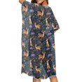 thumbnail image 4 of HELLHERO Polyester Long Kimono Swimsuit Cover Up for Beach Versatile Quick Dry Sika Deer, 4 of 6