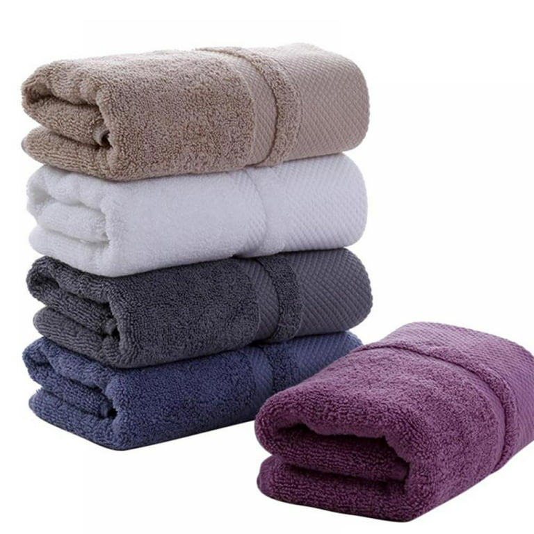 3 Pack Cotton Bath Towels 13x30 inch Super Absorbent for Pool Spa Utopia Towels, Purple
