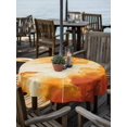 thumbnail image 2 of Outdoor Tablecloth with Umbrella Hole for Patio/Picnic/Party/Camping, Burnt Orange Ombre Clouds Waterproof Table Cloth Round Cover Washable, Modern Abstract Gradient Cloud (Dia 60"), 2 of 8