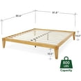 thumbnail image 6 of Chalipa 14” King Bed Frame - Wood Platform Bed - Wood Slat Support - No Box Spring Needed - Easy Assembly - Minimalist & Modern Style, Natural, 6 of 7