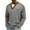 #034 Gray, variant on Men's V Neck Walf Knit Patch Sweatshirt with Chest Pocket, Long Sleeve Tee Shirt for Big and Tall,Blue,S