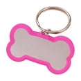 thumbnail image 1 of Klonfd Stainless Steel Engraved Glitter Bone Shape ID Double Custom Text Lightweight Cat Name, 1 of 4