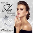 thumbnail image 6 of NANA Silver 6.00mm (1.50ct) Princess Cut Zirconia Lucita Solitaire Ring-Platinum Plated-Size 11.5, 6 of 7
