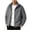 Gray, variant on qafoshin Men's Fleece Jacket Oversized Long Sleeve Stand Collar Coat Casual Solid Color Full Zip Fall Winter Outerwear